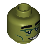 Lego hlava, olivově zelená (6121855)